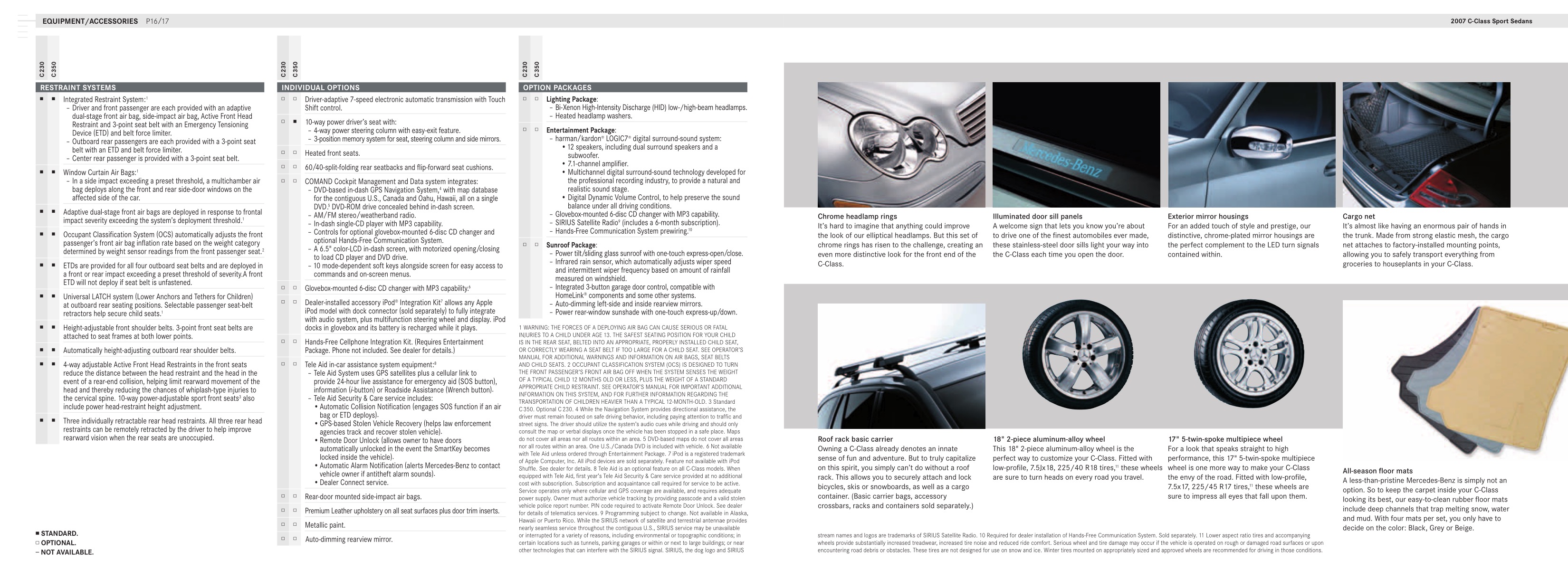 2007 Mercedes-Benz C-Class Sport Brochure Page 5
